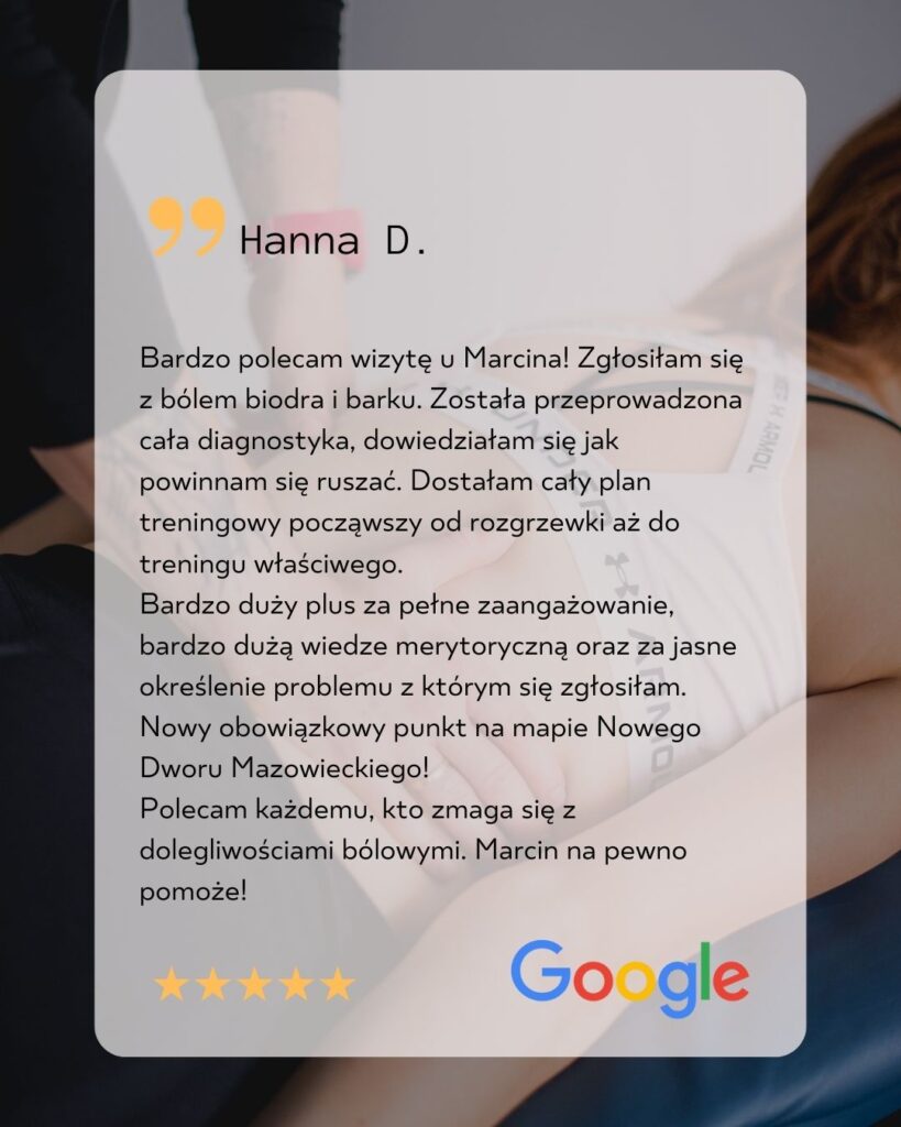 opinia o fizjoterapii w rehastudio 5/5